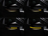 Forskellige trin i lyssekvensen for dynamiske blinklys fra Osram LEDriving® til sidespejle på Audi A3 8V