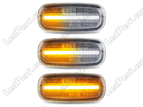 Belysning af de sekventielle transparente LED blinklys til Audi A4 B5