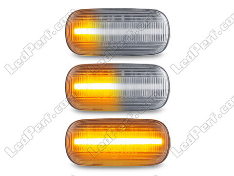 Belysning af de sekventielle transparente LED blinklys til Audi A4 B6