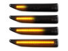 Belysning af de sorte dynamiske LED sideblink til BMW 7-Serie (E65 E66)
