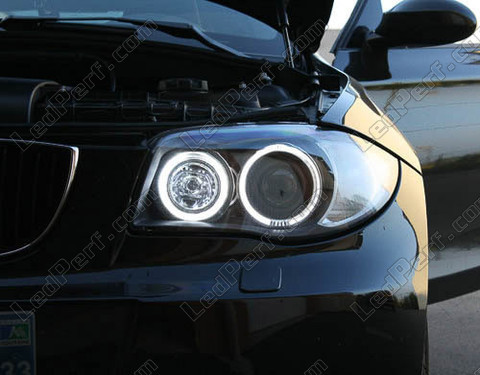 LED xenon hvide til angel eyes H8 BMW 1-Serie fase 2 6000K - MTEC V3.0