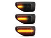 Belysning af de sorte dynamiske LED sideblink til Dacia Duster 2