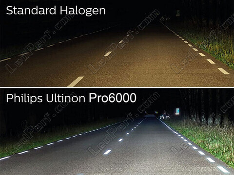 Godkendte Philips LED-pærer til Dacia Lodgy versus originale pærer