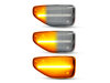 Belysning af de sekventielle transparente LED blinklys til Dacia Sandero 2