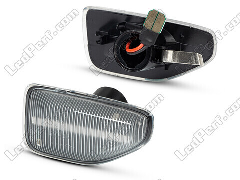 Sidevisning af de sekventielle LED blinklys til Dacia Sandero 2 - Transparent version