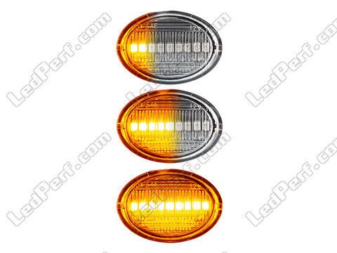 Belysning af de sekventielle transparente LED blinklys til Fiat 500 L