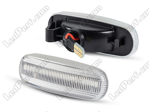 Sidevisning af de sekventielle LED blinklys til Fiat Doblo II - Transparent version