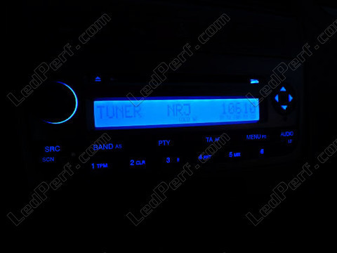 LED Belysning bilradio blå fiat Grande Punto Evo