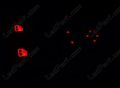 LED Belysning knapper af vinduesløft og spejl justering rød fiat Grande Punto Evo