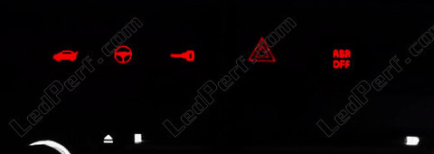 LED Belysning knapper konsol rød fiat Grande Punto Evo