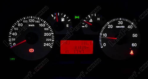 LED Belysning speedometer hvid og rød fiat Grande Punto Evo