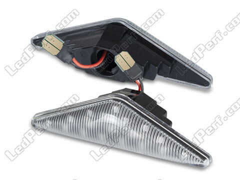 Sidevisning af de sekventielle LED blinklys til Ford Focus MK1 - Transparent version