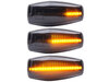 Belysning af de sorte dynamiske LED sideblink til Hyundai Coupe GK3