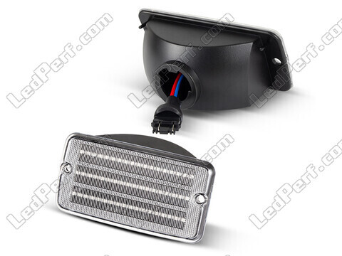 Sidevisning af de sekventielle LED blinklys til Jeep Wrangler II (TJ) - Transparent version