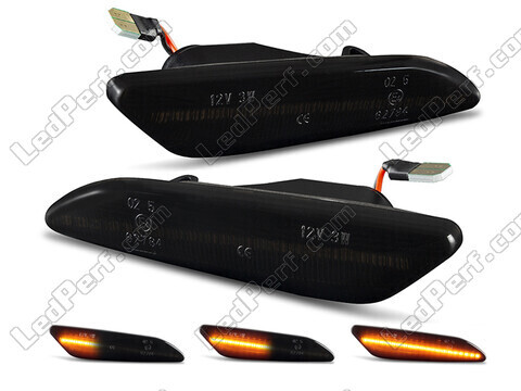 Dynamiske LED sideblink til Lancia Ypsilon - Røget sort version