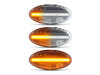 Belysning af de sekventielle transparente LED blinklys til Mazda 2 phase 2
