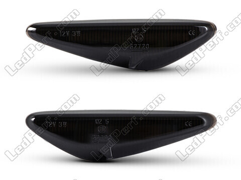 Frontvisning af dynamiske LED sideblink til Mazda 6 - Røget sort farve