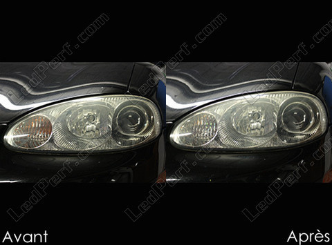 LED forreste blinklys Mazda MX 5 Fase 2 før og efter