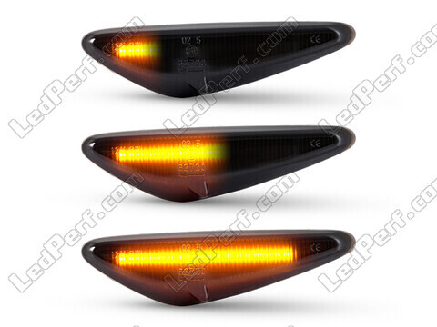 Belysning af de sorte dynamiske LED sideblink til Mazda MX-5 phase 4