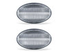 Frontvisning af sekventielle LED blinklys til Mercedes Citan - Transparent farve