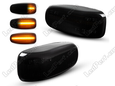 Dynamiske LED sideblink til Mercedes CLK (W208) - Røget sort version