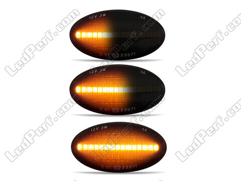 Belysning af de sorte dynamiske LED sideblink til Mini Cabriolet II (R52)