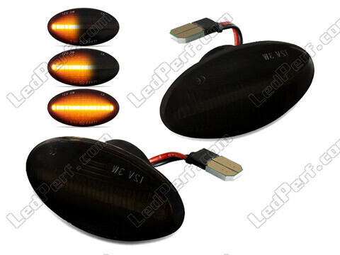 Dynamiske LED sideblink til Mini Cabriolet II (R52) - Røget sort version