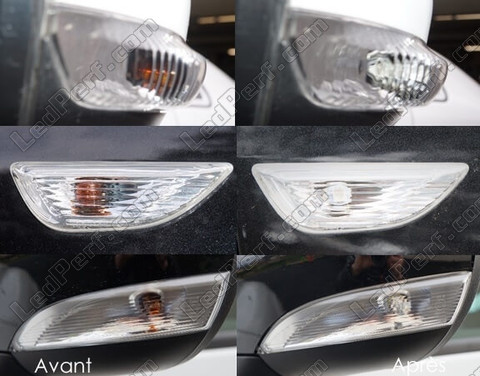 LED sideblinklys Mini Cabriolet II (R52) før og efter