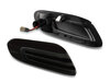 Sidevisning af de dynamiske LED sideblink til Mini Cabriolet IV (F57) - Røget sort version