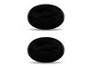 Frontvisning af dynamiske LED sideblink til Mini Clubman (R55) - Røget sort farve