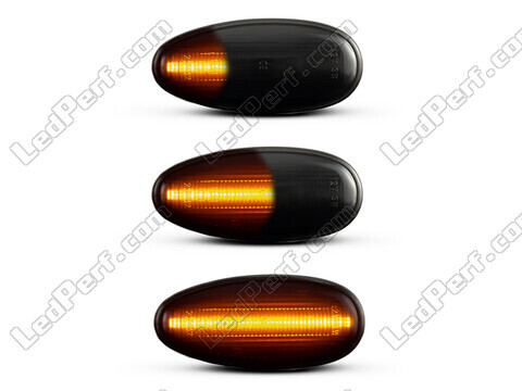 Belysning af de sorte dynamiske LED sideblink til Mitsubishi Lancer Evolution 5
