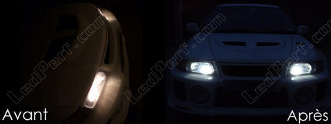 LED parkeringslys xenon hvid Mitsubishi Lancer Evolution 5