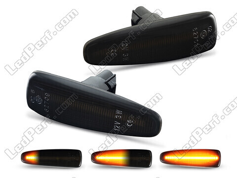 Dynamiske LED sideblink til Mitsubishi Lancer X - Røget sort version