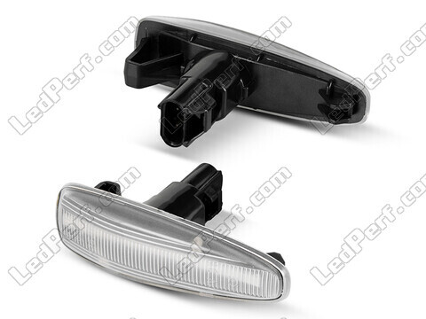 Sidevisning af de sekventielle LED blinklys til Mitsubishi Outlander - Transparent version