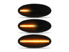 Belysning af de sorte dynamiske LED sideblink til Nissan Micra IV