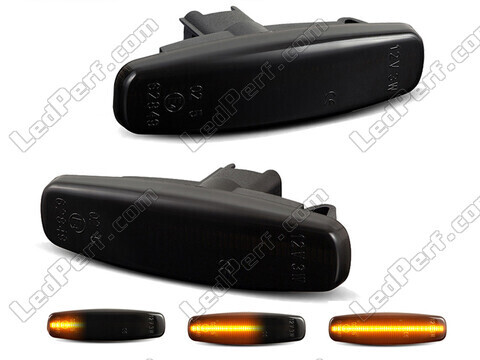 Dynamiske LED sideblink til Nissan Murano II - Røget sort version