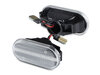 Sidevisning af de sekventielle LED blinklys til Nissan Navara D40 - Transparent version