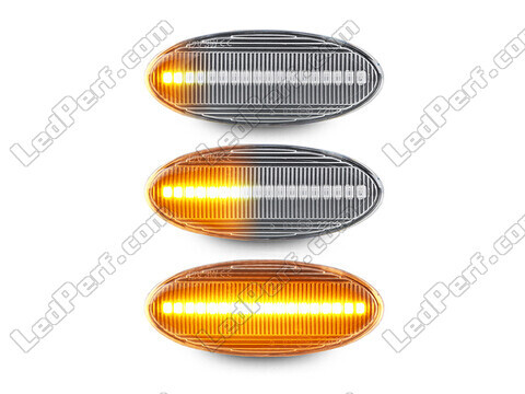 Belysning af de sekventielle transparente LED blinklys til Nissan Note (2009 - 2013)