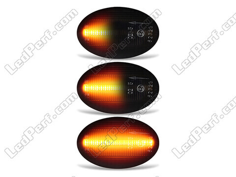 Belysning af de sorte dynamiske LED sideblink til Opel Astra F