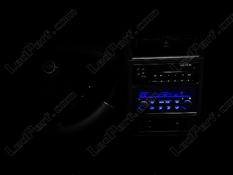 LED automatisk klimaanlæg blå Opel Astra G