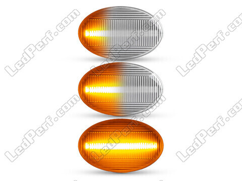 Belysning af de sekventielle transparente LED blinklys til Opel Combo B