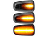 Belysning af de sorte dynamiske LED sideblink til Peugeot 106