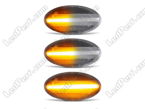 Belysning af de sekventielle transparente LED blinklys til Peugeot 206+