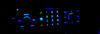 LED blå bilradio RT3 Peugeot 206 (>10/2002) Multiplexee