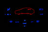 LED blå og rød klimaanlæg Peugeot 206 (>10/2002) Multiplexee