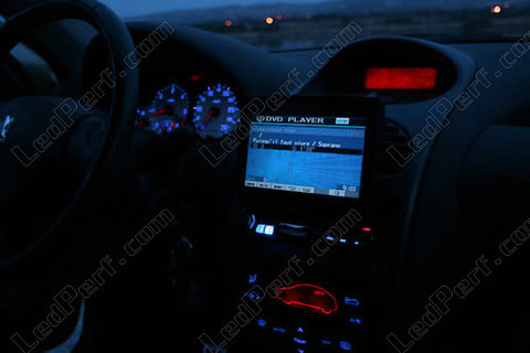 LED blå og rød instrumentbræt Peugeot 206 (>10/2002) Multiplexee