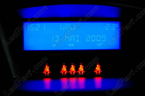 LED blå display central (OBD) Peugeot 207