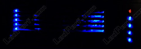 LED blå oplader CD Blaupunkt Peugeot 207 blå