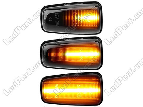 Belysning af de sorte dynamiske LED sideblink til Peugeot 306