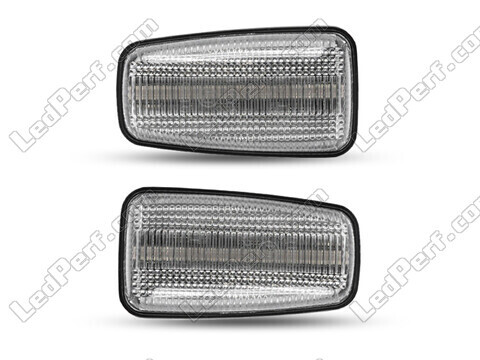 Frontvisning af sekventielle LED blinklys til Peugeot 306 - Transparent farve